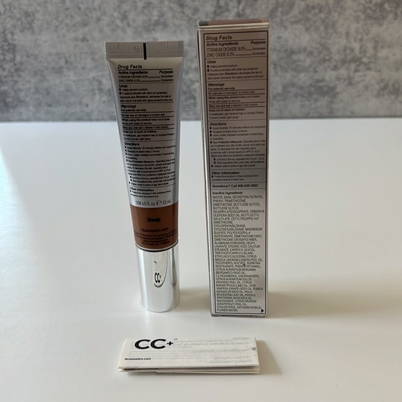 It Cosmetics CC Full Coverage Cream + Hydrating Serum Deep SPF 50 Full Size BNIB - Picture 2 of 4